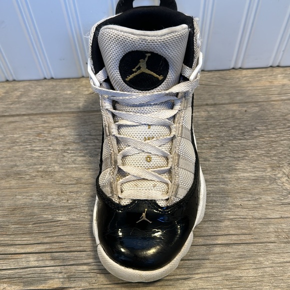 Jordan 6 Rings Defining Moments PS White/Black/Gold Basketball Sneakers. - Picture 8 of 12